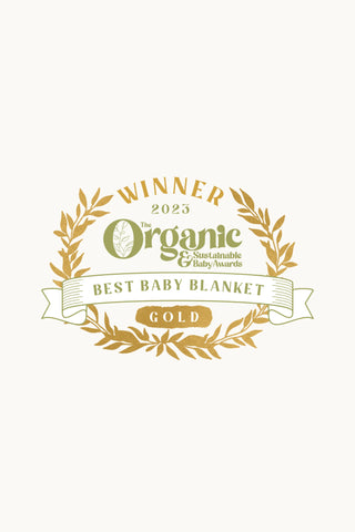 Winner 2023 Organic Baby Awards 'Best Baby Blanket' Gold