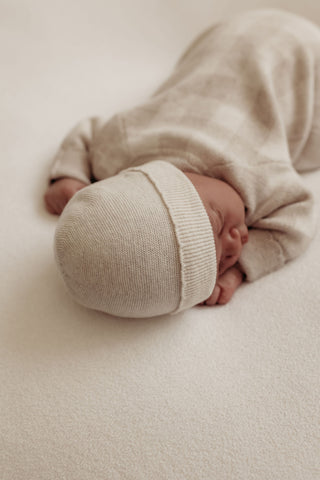 baby wearing knitted hat