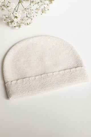 Knitted Beige Baby Hat