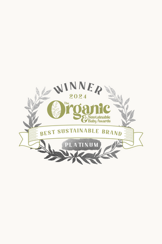 Winner 2024 The Organic & Sustainable Baby Awards Best Sustainable Brand Platinum