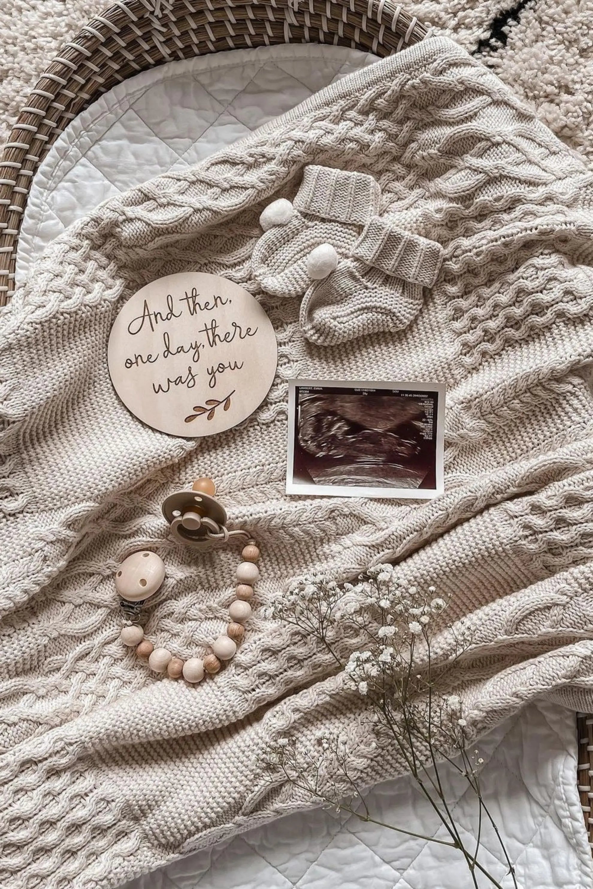 Cable knit baby blanket cheap
