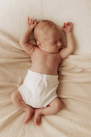 Organic Cotton Baby Bloomers - Milk