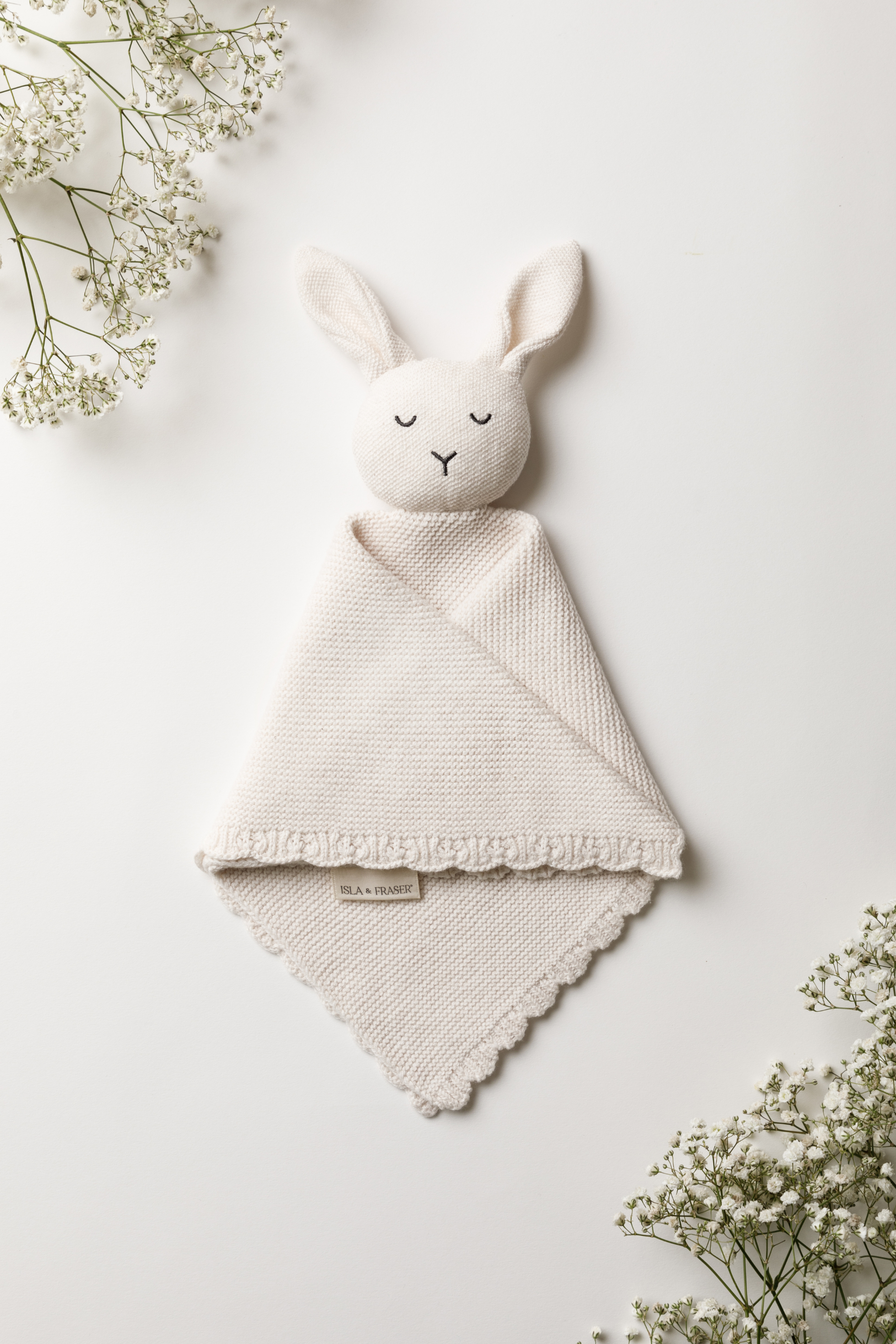 Isla and Fraser Organic Cotton Baby Bunny Comforter Oat Isla Fraser
