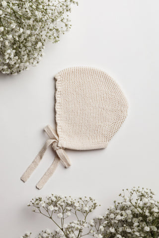 Organic Cotton Scallop Knit Newborn Bundle - Oat