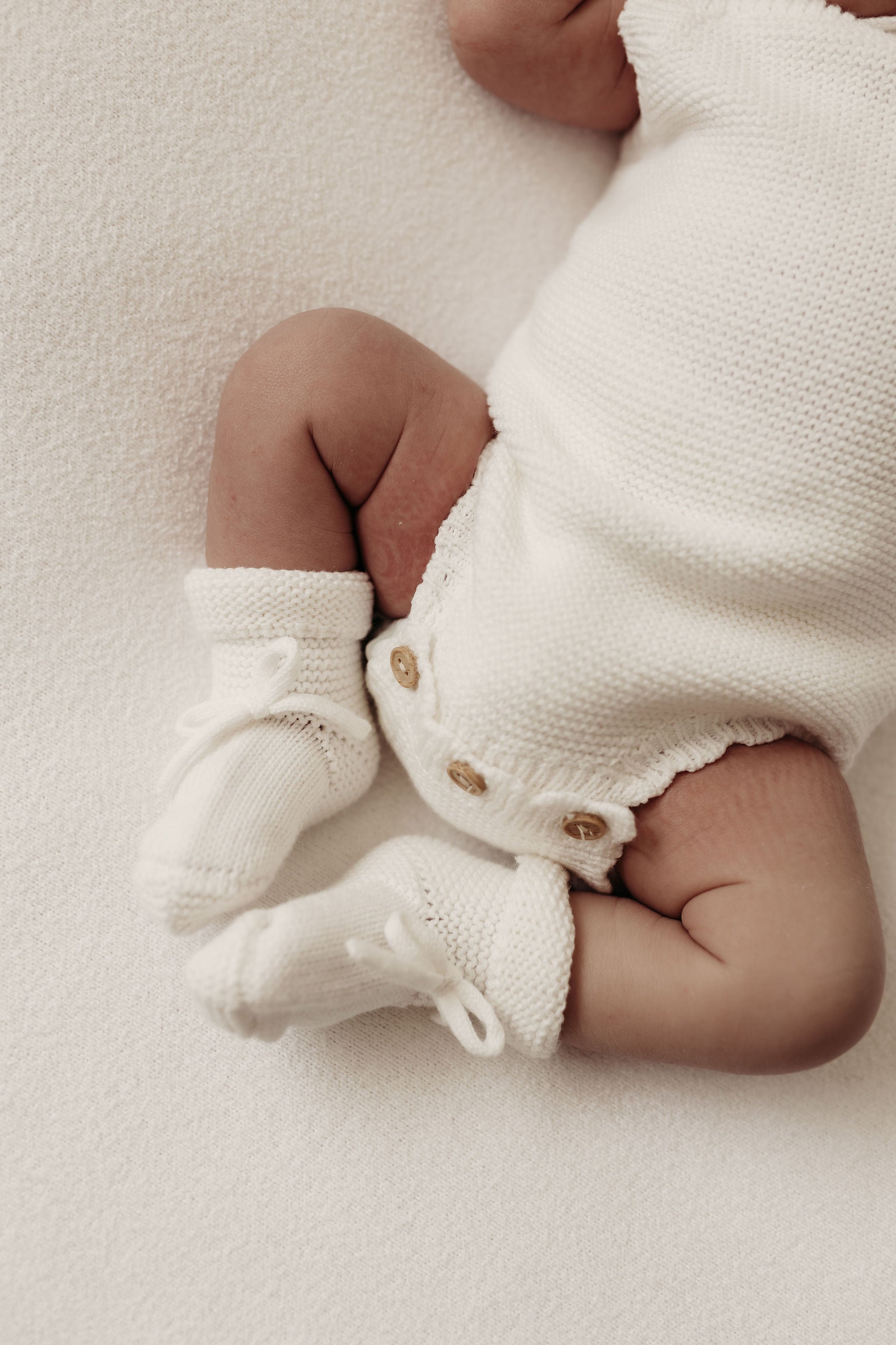 Isla and Fraser Milk White Knitted Newborn Romper – Isla Fraser