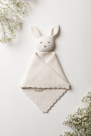 Knitted Neutral Isla Bunny Comforter