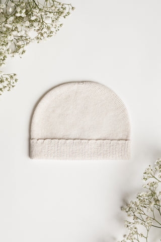 Knitted New Baby Hat Beige