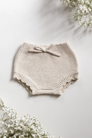 Knitted Bow Baby Bloomers