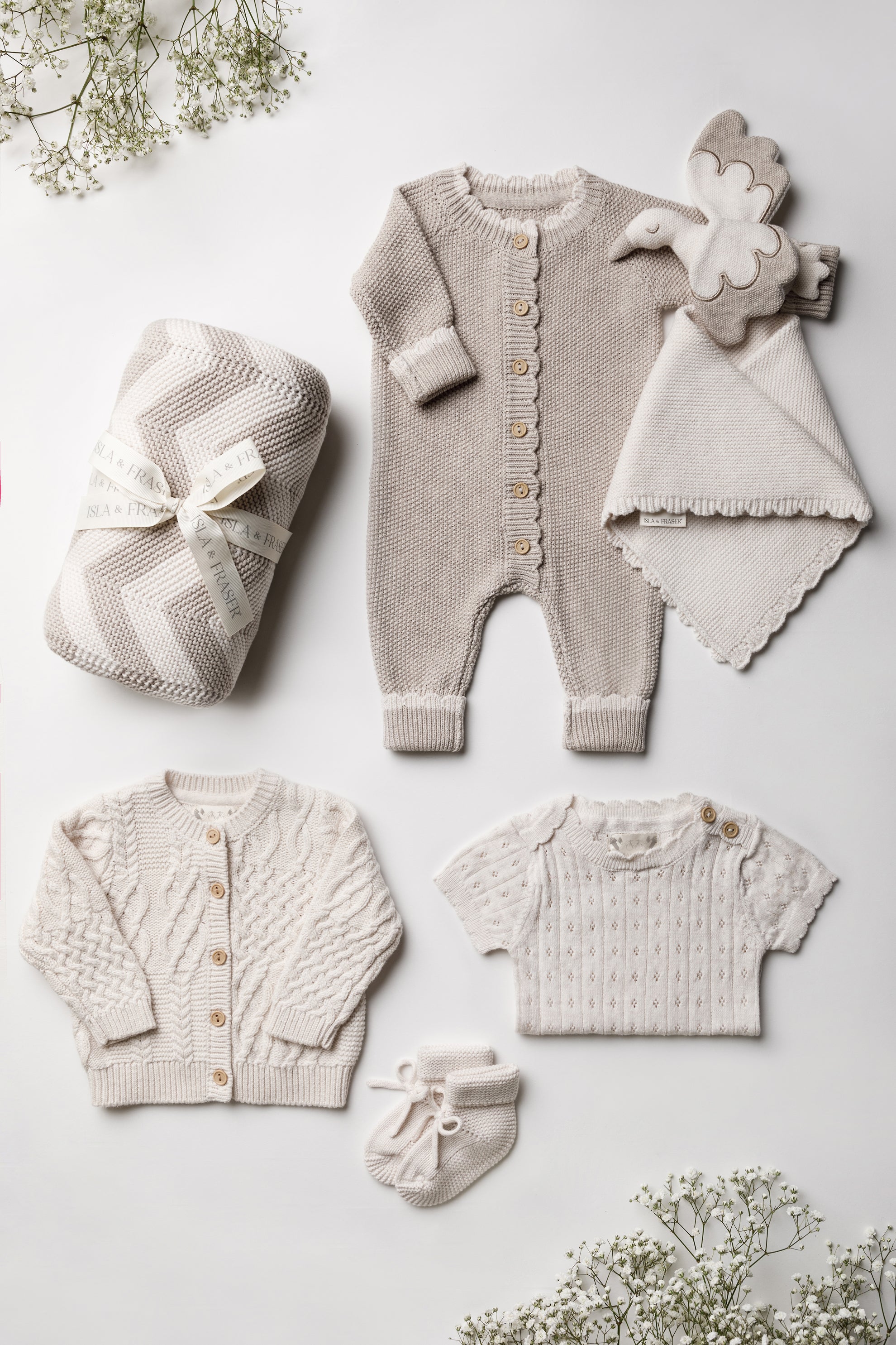 Bibiy ブルマ  / STACEY KNIT BLOOMERS Knitted Bloomers - Cotton - Ivory & Misty Blue Stripes