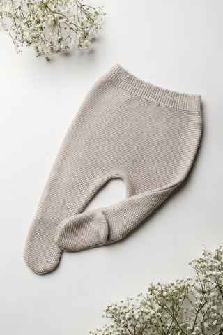 Grey knitted baby trousers
