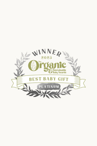 Winner 2025 The Organic & Sustainable Baby Awards - Best Baby Gift - Platinum