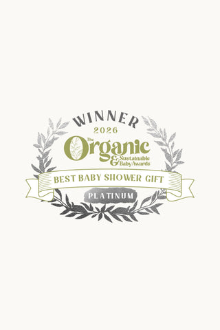 Winner 2026 Organic & Sustainable Baby Awards 'Best Baby Shower Gift' Platinum 