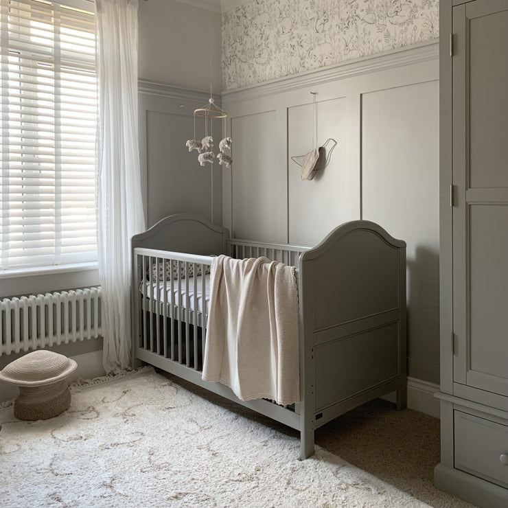 Organic Cotton Scallop Knit XL Blanket - Oat